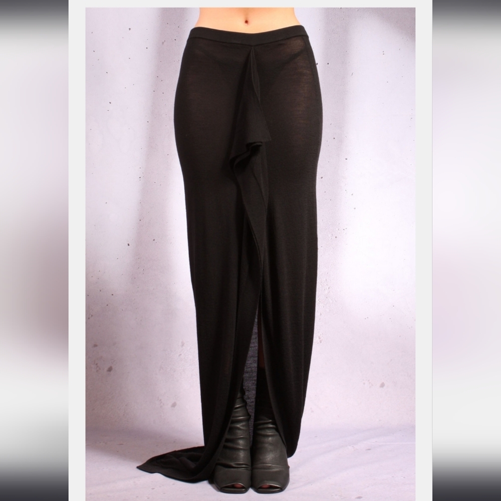 Rick Owens Brownish-Gray Wool Skirt